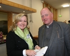 Pictured are Hildegarde Crimmins of Tearfund and the Revd William Deverell, Rector of Tallaght at the Tearfund-hosted seminar in the Trinity Exchange Church in Dublin on Tearfund's work in Haiti and Uganda.