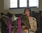 Carol Newburn, Taney Parish, reading at the 3Rock Churches Environmental Group ‘Water Awareness Sunday' Ecumenical Service in Whitechurch Parish Church.