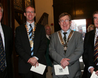 Attending the 63rd Annual Ecumenical Service of Thanksgiving for the Gift of Sport in St Ann’s Church, Dawson Street, were Brian Winckworth  of the Association of Schools’ Unions, Seamus Muldowney of St Michael’s College, Pat Hanratty of Cistercian College Roscrea, and Noel Hughes of Synge Street School. 