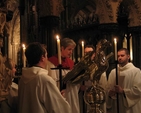 Fiona Fisher reading at the Candlemas service in Christ Church Cathedral.