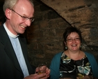 The Revd Janice Gourdie from the Diocese of Bangor, North Wales with the Revd Niall Stratford at a reception in Christ Church Cathedral for visiting clergy from North Wales.