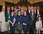 Clergy, participants and organisers pictured following the 62nd Annual Ecumenical Thanksgiving Service for the Gift of Sport in St Ann's Church on Dawson St, Dublin.