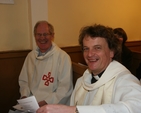 At the ordination of the Revd Ruth Elmes to the Priesthood in St Brigid's Church, Stillorgan are (left) the Revd Canon David Moynan, Rector of Kilternan and the Revd Gary Dowd, Rector of Glenageary.