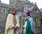 The Very Revd Dermot Dunne, Dean, and the Most Revd Dr Katherine Jefferts Schori, Presiding Bishop of the Episcopal Church of the USA, pictured following the latter’s sermon in Christ Church Cathedral. 