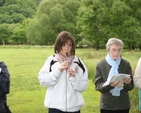 Pictured is a tin whistle player at the ecumenical service in Glendalough to mark St Kevin's Day.