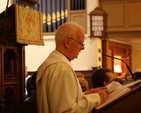 The Venerable Donald Keegan preaching at the ordination of his daughter, the Revd Ruth Elmes to the Priesthood in St Brigid's Church, Stillorgan.