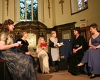 Part of A Wilde Night Out, an alternative take on some of Oscar Wilde's classic pieces by the St Ann's Dramatic Society. Pictured left to right in a scene from A Woman of No Importance are Lucy Jones (Lady Caroline), Mimi Goodman (Lady Hunstanton), Eva Butterley (Hester Worsley), Lena Doyle (Maid), Amy Boylan (Mrs Allonby) and Emily Johnson (Lady Stutfield).