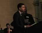 Eimhin Walsh, Dublin, speaking at the Special Meeting of the General Synod of the Church of Ireland, Christ Church Cathedral.