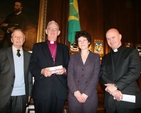 At the launch of the Friends of St Ann's Society in the Mansion House, Archbishop Neill was presented with gifts by parishioners to mark his upcoming retirement . 