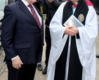 President Michael D Higgins is greeted by the Dean of St Patrick’s Cathedral, the Very Revd Victor Stacey before the Service of Choral Evensong to mark Remembrance Sunday in St Patrick’s Cathedral, Dublin. Also in attendance were the Lord Mayor of Dublin Oisín Quinn, Minister for Arts, Heritage and the Gaeltacht Jimmy Deenihan and DUP MP Jeffrey Donaldson. The preacher was the Revd Michael Stevenson, Rector of Bunclody and former Army Chaplain. 