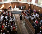 The Choir of Trinity College Dublin under the direction of Róisin Rowley-Brooke at the Trinity Monday Service of Commemoration and Thanksgiving in the College Chapel.