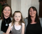 Pictured is Lisa Breach, daughter in law of Tess Breach and her daughter and Audrey Bride at the retirement party of Tess Breach in St Mary's Home, Pembroke Park.