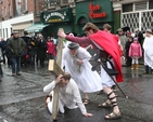 Jesus (Myles Gutkin) falls at the St Werburgh's Church Passion Play.