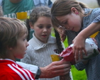 Filling the bird feeder at the launch of the JAM club in Straffan, Co Kildare.