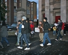 The Advent Walk of Light, an inter-church journey organised by the Dublin Council of Churches, pictured setting out from the Church of Our Lady of Refuge, Rathmines.