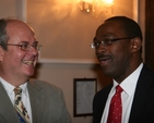 Pictured are the researchers for the Republic of Ireland part of the Directory of Migrant Led Churches and Chaplaincies, Dr Alan Bruce (left) of Universal Learning Systems and the Revd Dr Livingstone Thompson of Meath Cultural Solutions. The Directory is a Hard Gospel Supported Project.