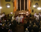 In his first act as newly instituted Rector of Rathdrum and Deralossary with Glenealy, the Revd Canon John McCullagh introduces the Peace at his institution.