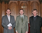 Dr Richard O'Leary (centre), co-founder of Changing Attitude Ireland, pictured at the memorial service for David Kato, former Ugandan Gay Rights Activist, in Trinity College Chapel, with Colin McCormick and the Revd Canon Mark Gardner, Vicar, St Patrick's Cathedral Group of Parishes. Dr O'Leary gave the address at the service.