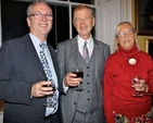 David Reynolds and Fred and Ann Rountree at the launch of Rediscovering Saint Patrick: A New Theory of Origins by Marcus Losack which took place in the Deanery of St Patrick’s Cathedral, Dublin, on Thursday October 24.