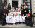 Angelic children launching the Irish Farmers’ Association Live Animal Crib at the Mansion House.