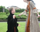 From Act 1 Scene 2 of Richard III by the Dublin University Players in Christ Church Cathedral. Richard III (Eoin O Liatháin implores the Lady Anne (Clancy Flynn) to kill him. The scene was performed in the Cathedral as part of the Dublin Shakespeare Festival.