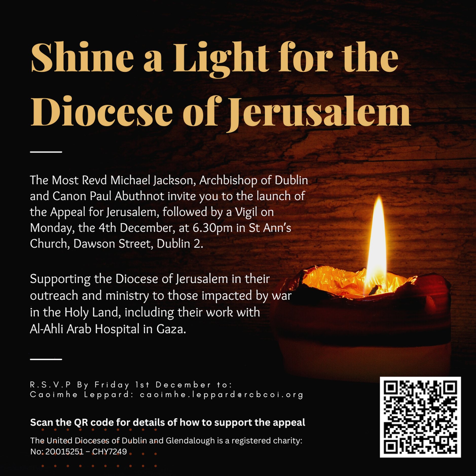 Shine a Light for the Diocese of Jerusalem – Advent and Christmas Appeal Launch - You are invited to attend the launch of the Shine a Light for the Diocese of Jerusalem Appeal. RSVP details and information on how to support the appeal below.