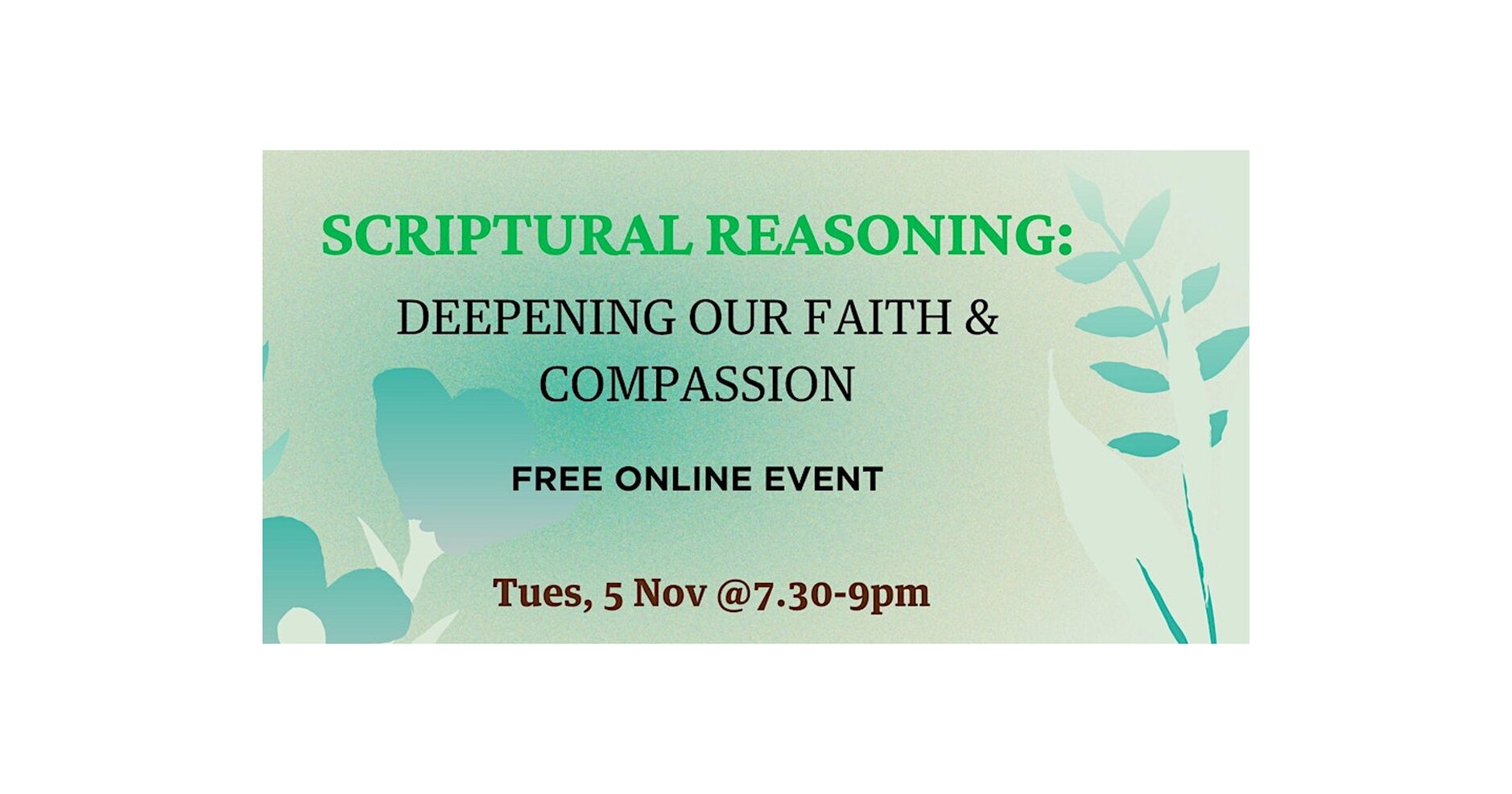 Scriptural Reasoning: An online event with the Interfaith Working Group & Dublin City Interfaith Forum