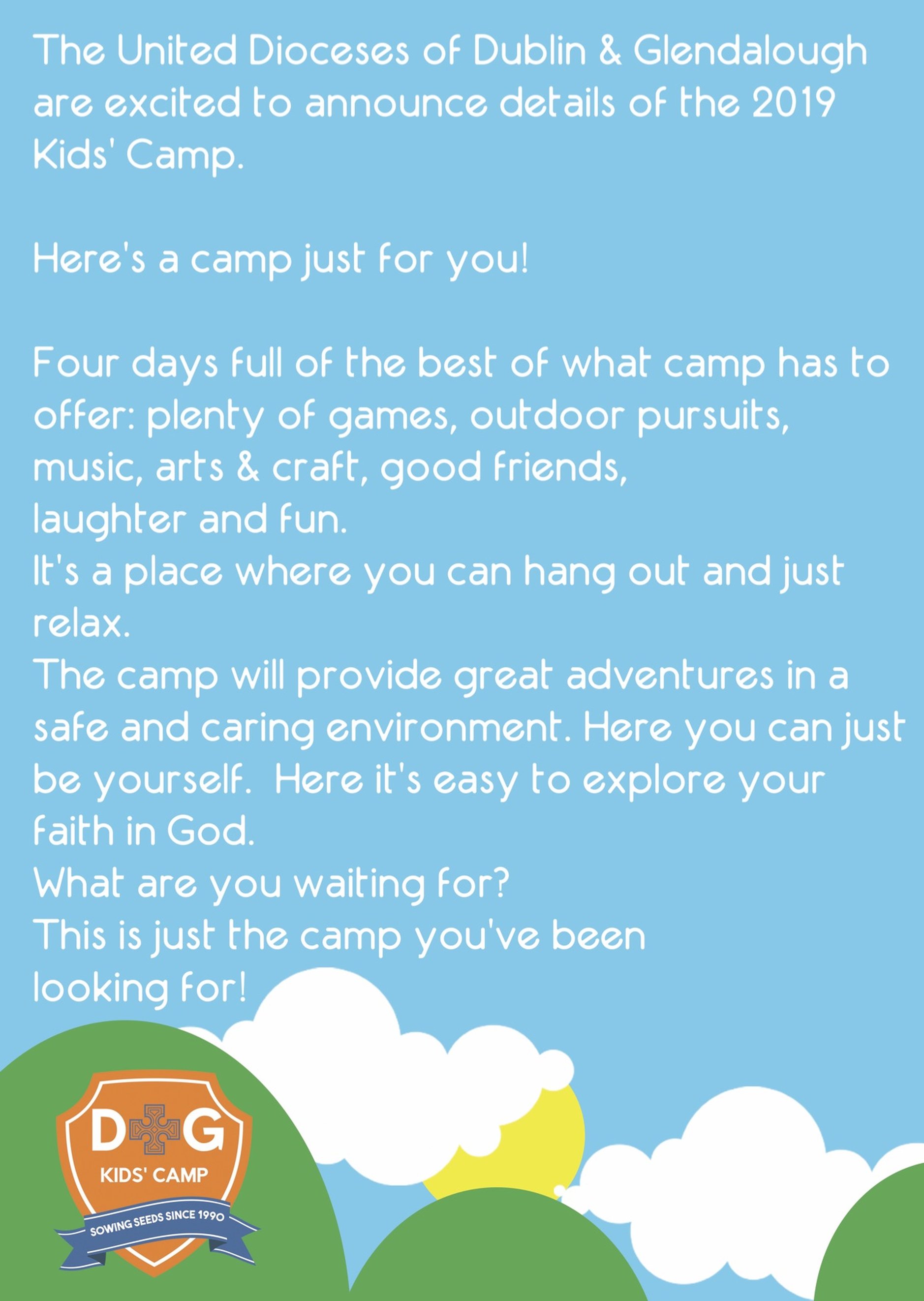 Booking Deadline for D&G Kids’ Camp 2019 Fast Approaching