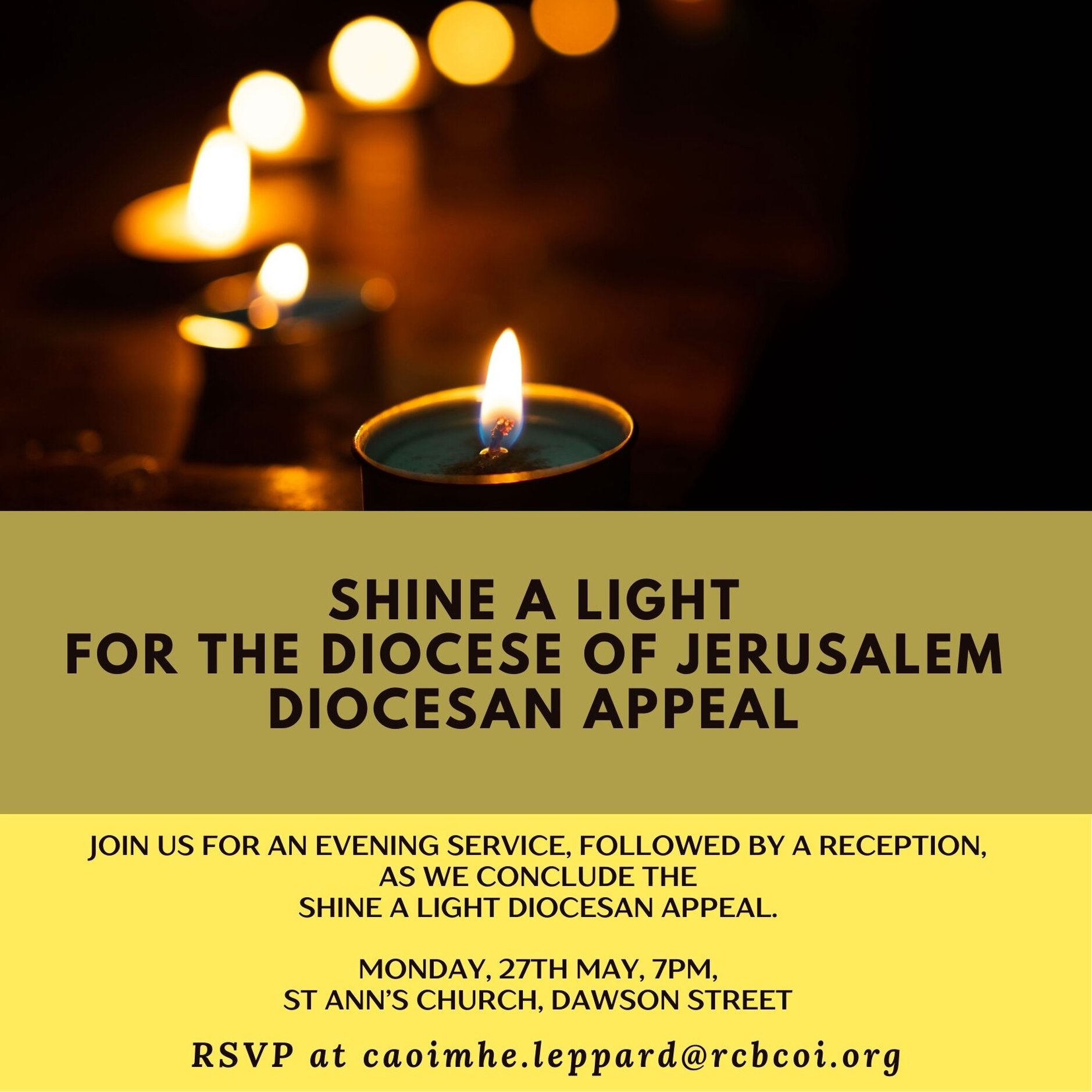Invitation to Concluding Service of Shine A Light Appeal