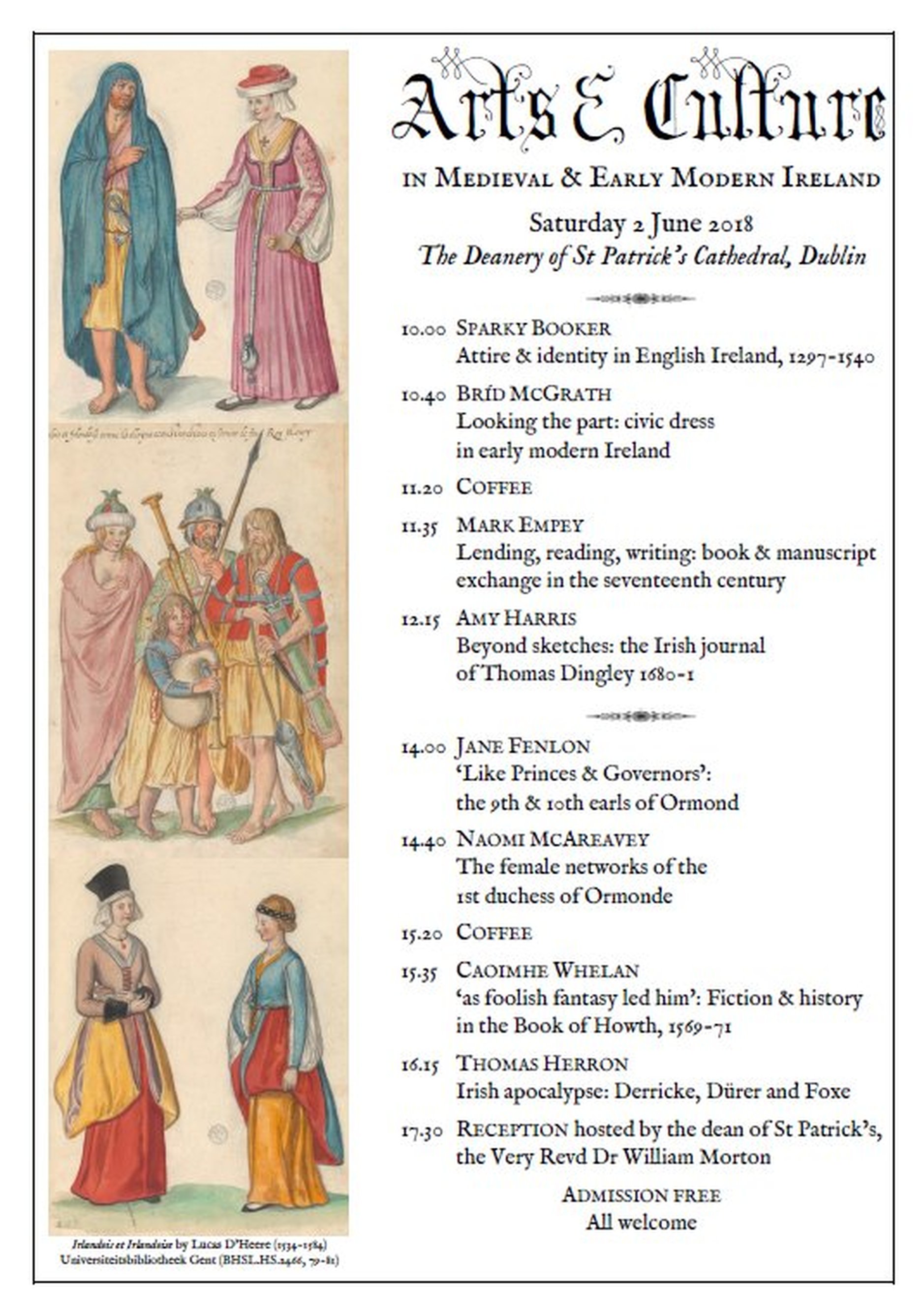 Art and Culture in Medieval and Early Modern Ireland: A Colloquium