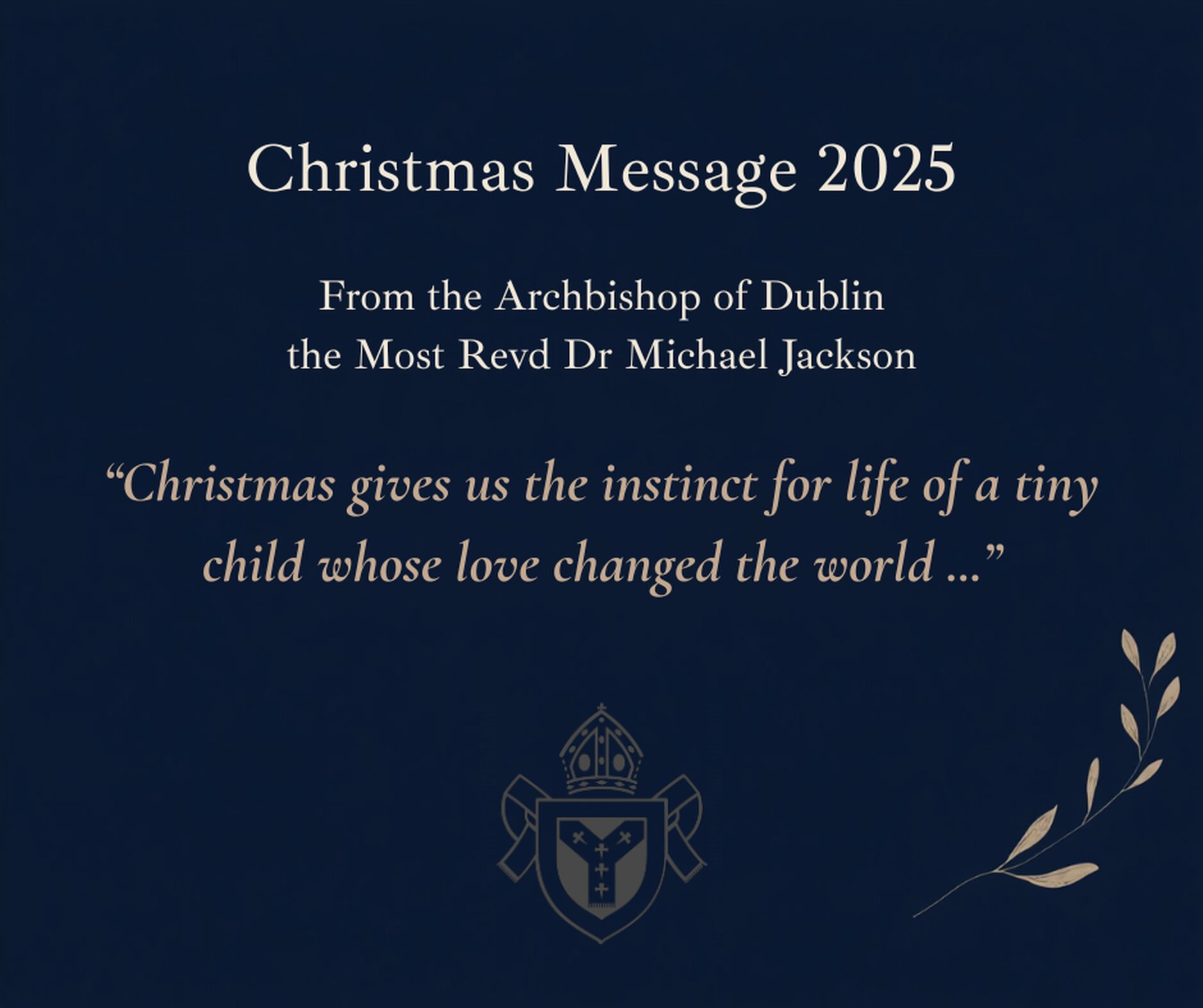 Christmas Message from the Archbishop of Dublin
