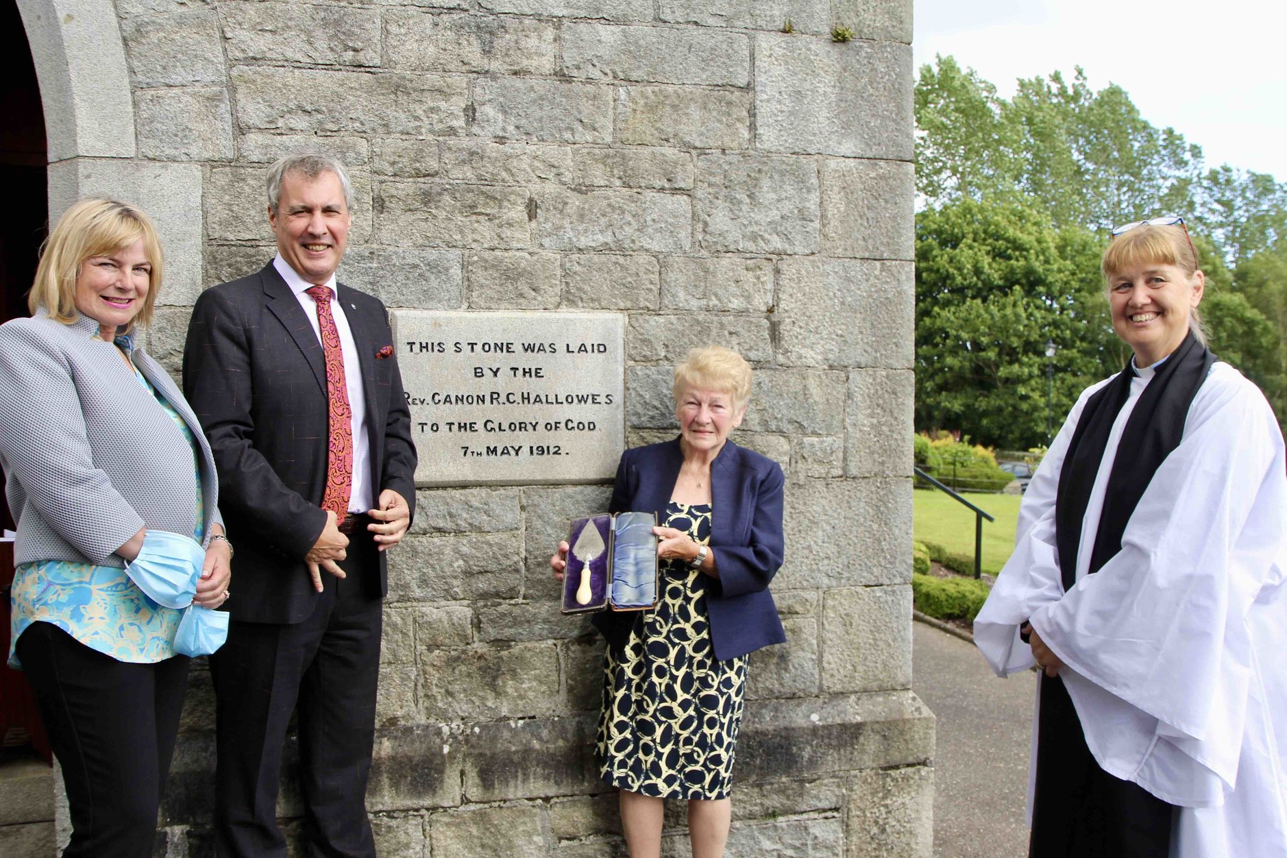 Trowel used to lay foundation stone returns to Aughrim church