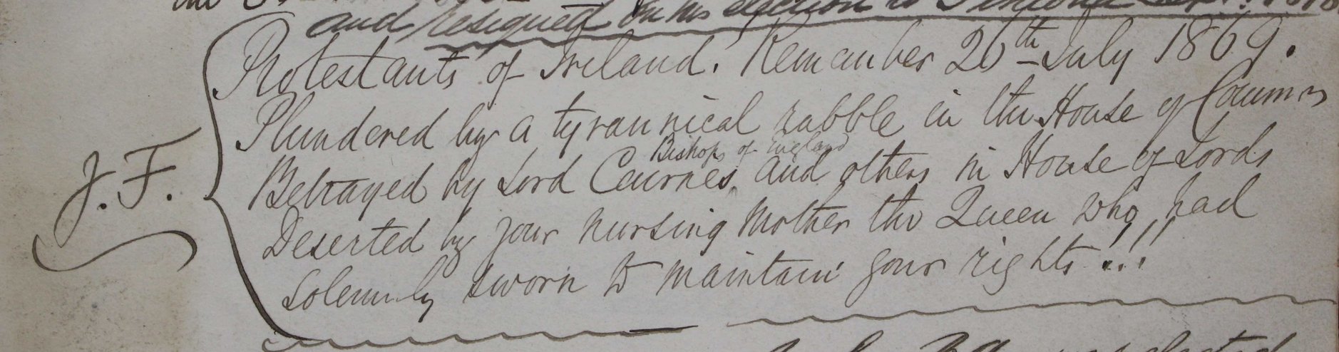 Monaghan Parish Register Reveals Rector’s Response to Disestablishment - RCB Library Archive of the Month March 2020