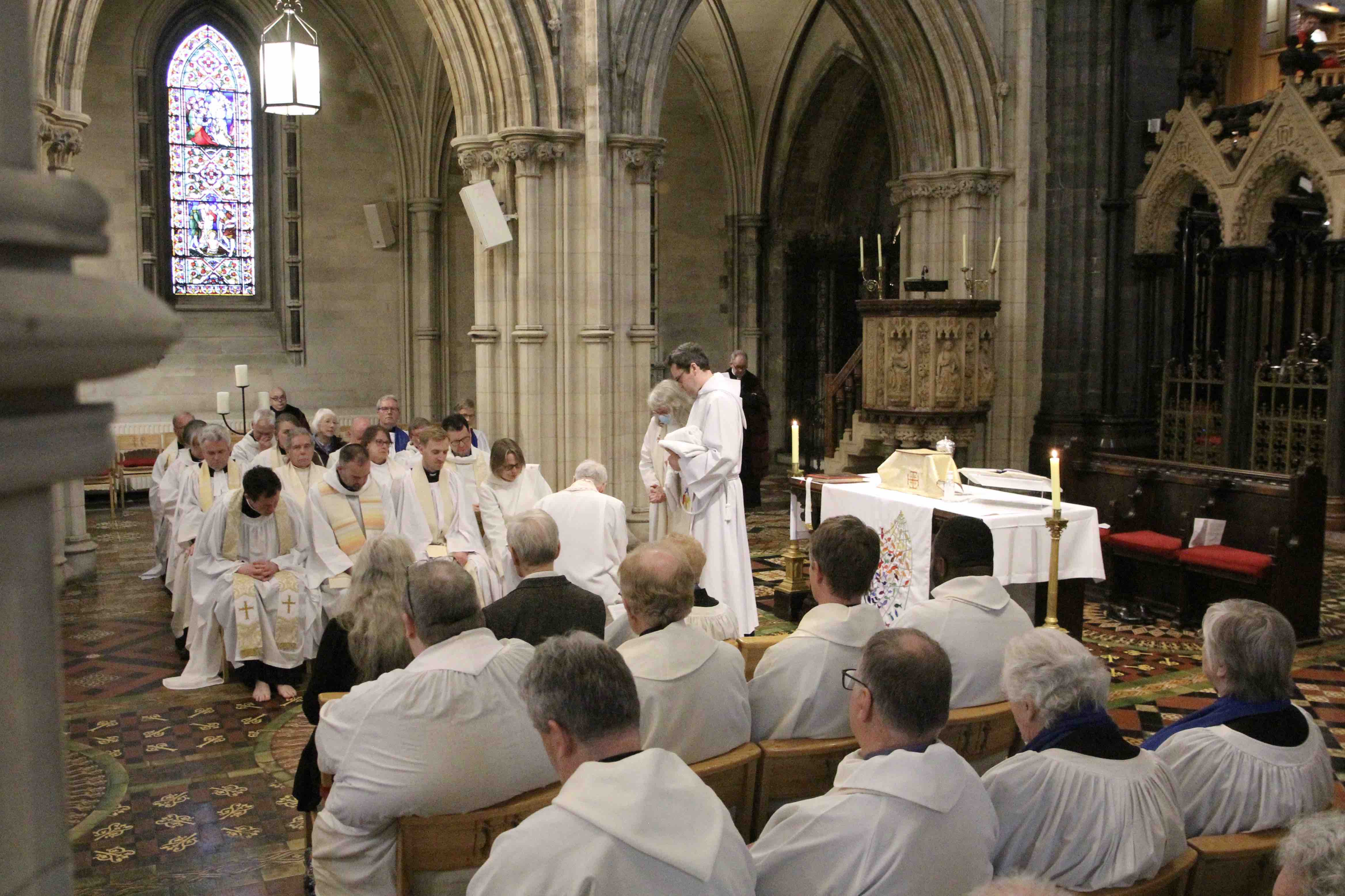 The washing of feet.