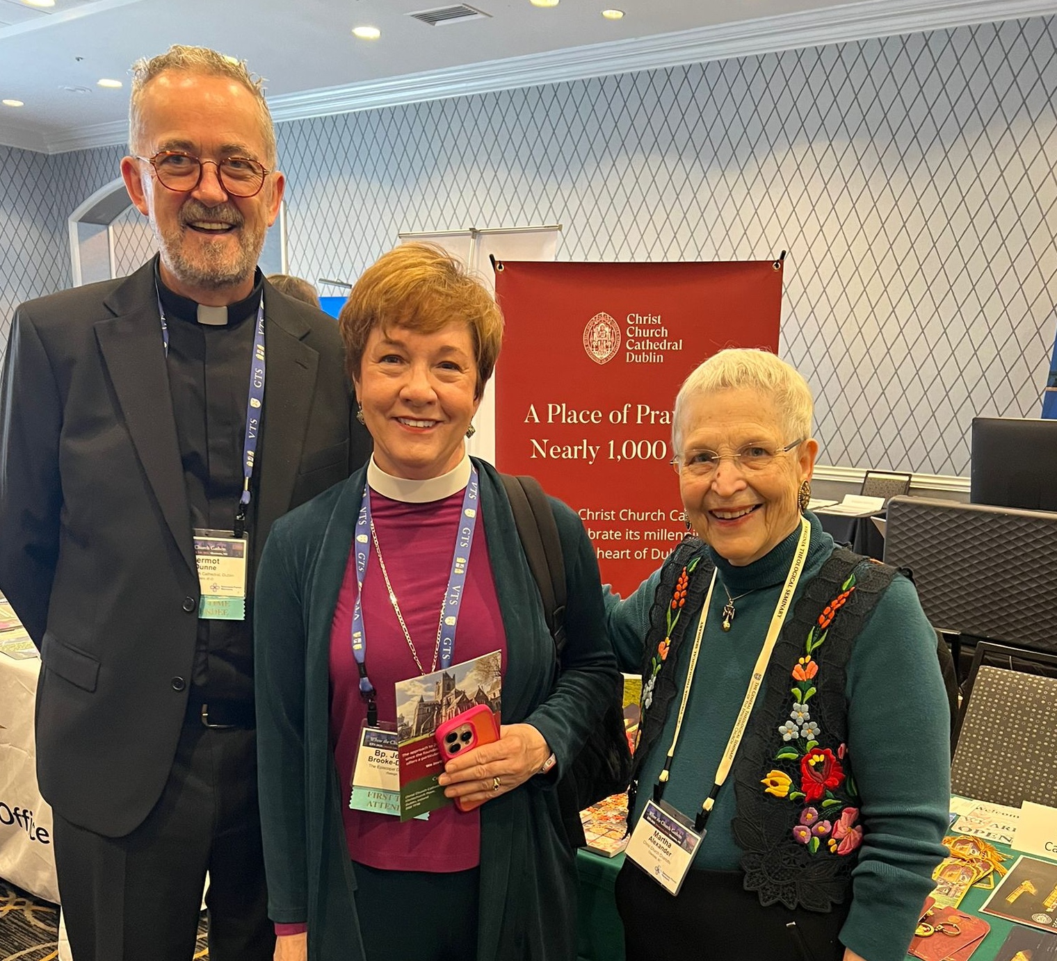 The Dean with the Rt Revd Jennifer Brooke-Davidson, assistant bishop of North Carolina  and Martha Alexander from Christ Church, Charlotte.
