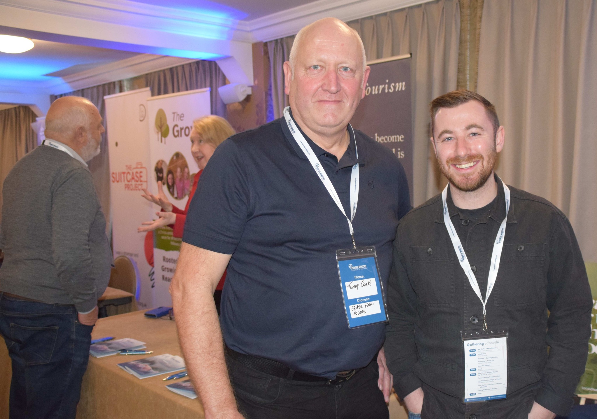 D&G Pioneer Minister Shane Maguire (right) with Tony Cooke from Cashel Ferns and Ossory.