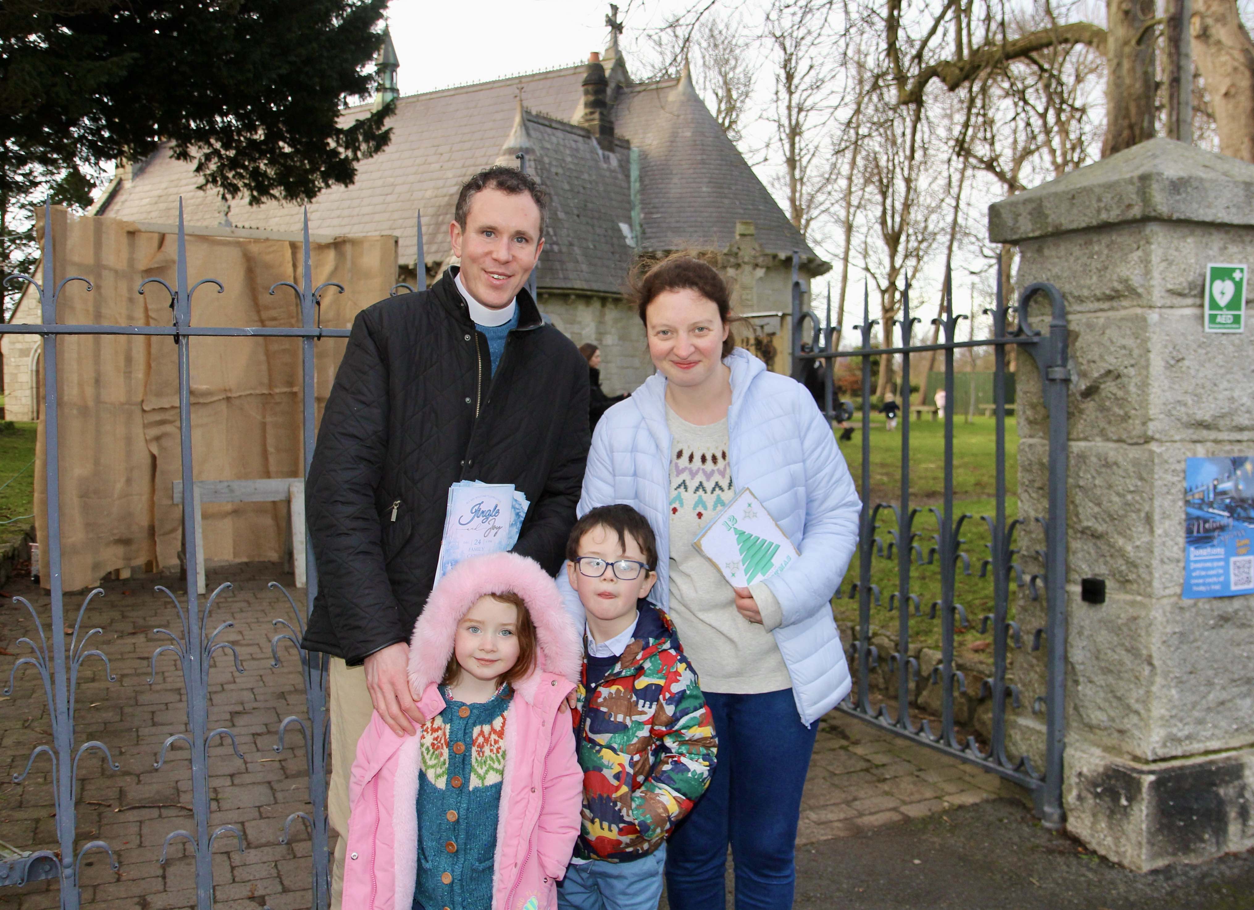 The Revd Sean and Cherith Hanily and their children.