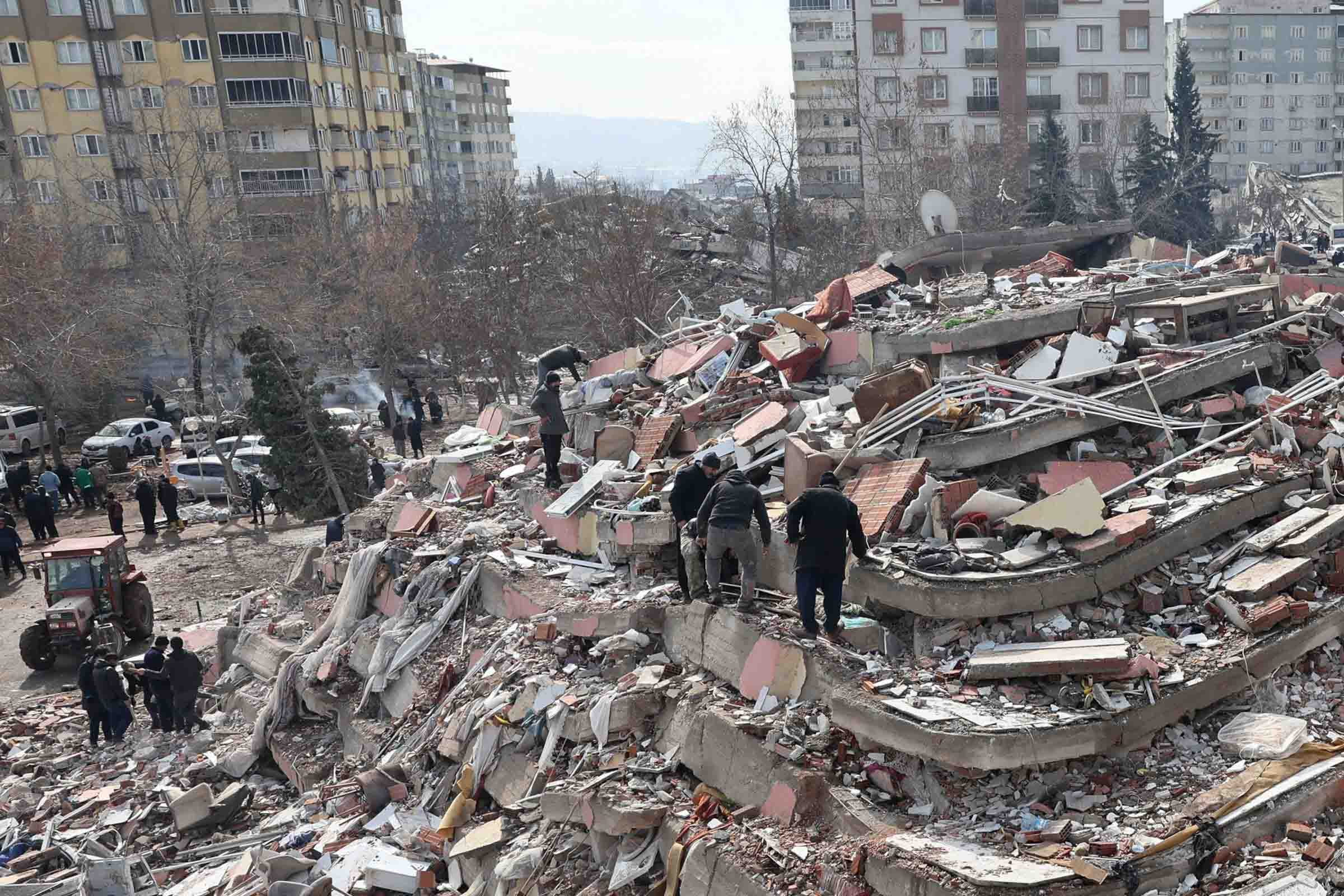 The earthquakes have reduced buildings to rubble throughout the region.