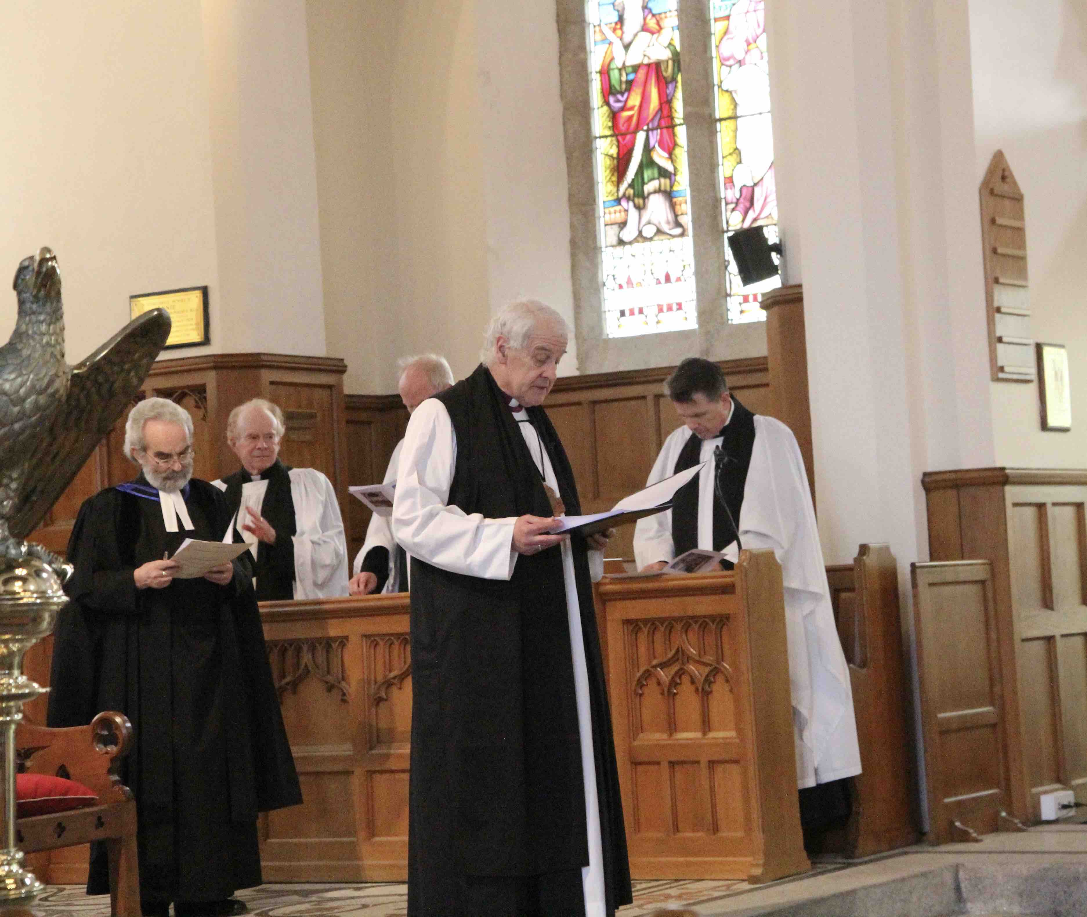 Archbishop Michael Jackson reads the Act of Consecration.