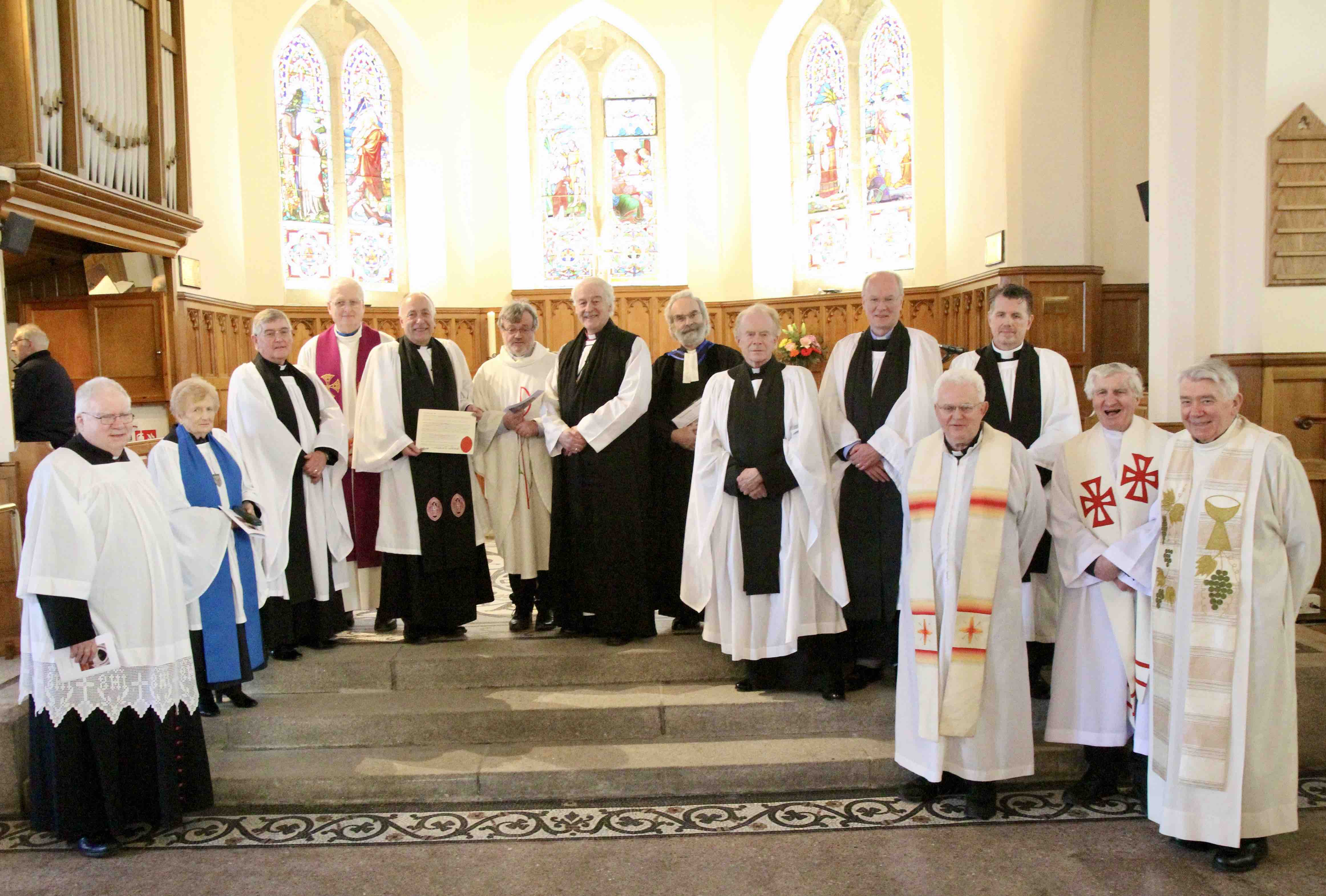 The clergy who attended the rededication.