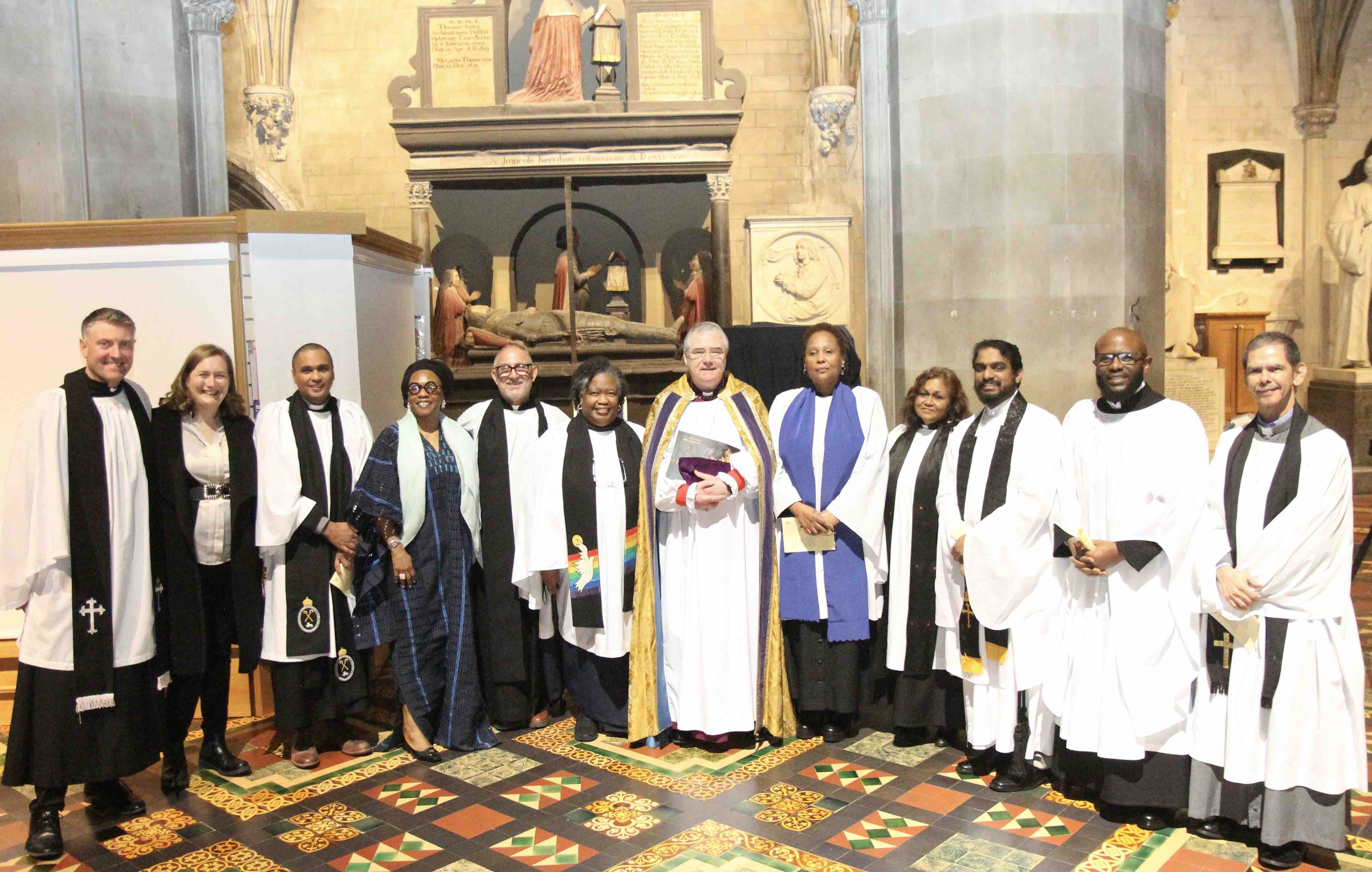 Members of the Primate's Reference Group on Ethnic Diversity, Inclusion and Racial Justice with the Archbishop of Armagh following the Racial Justice Sunday Service in St Patrick's Cathedral.