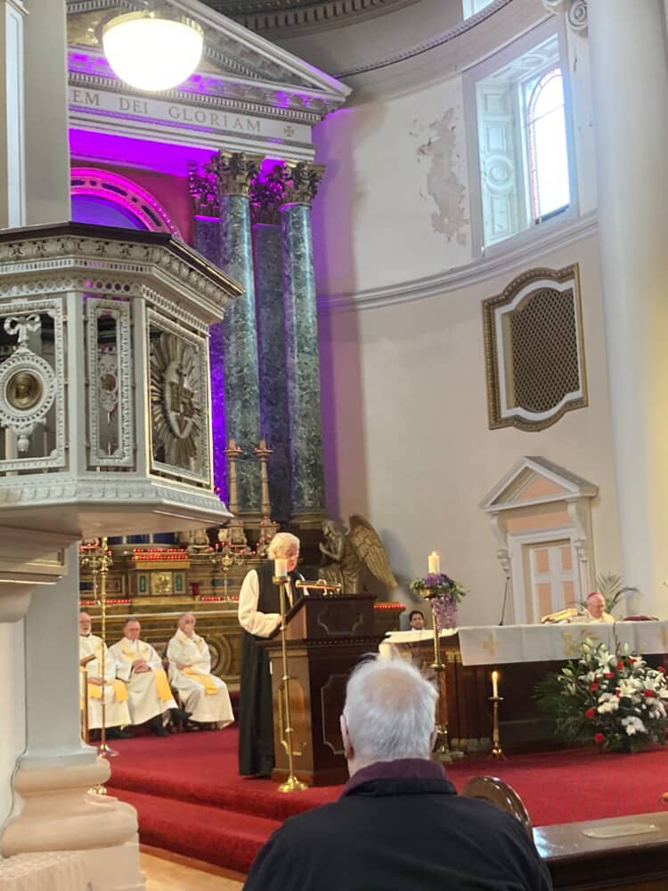 Archbishop Michael Jackson preaching at Saturday's service. (Photo with thanks to Iva Beranek.)