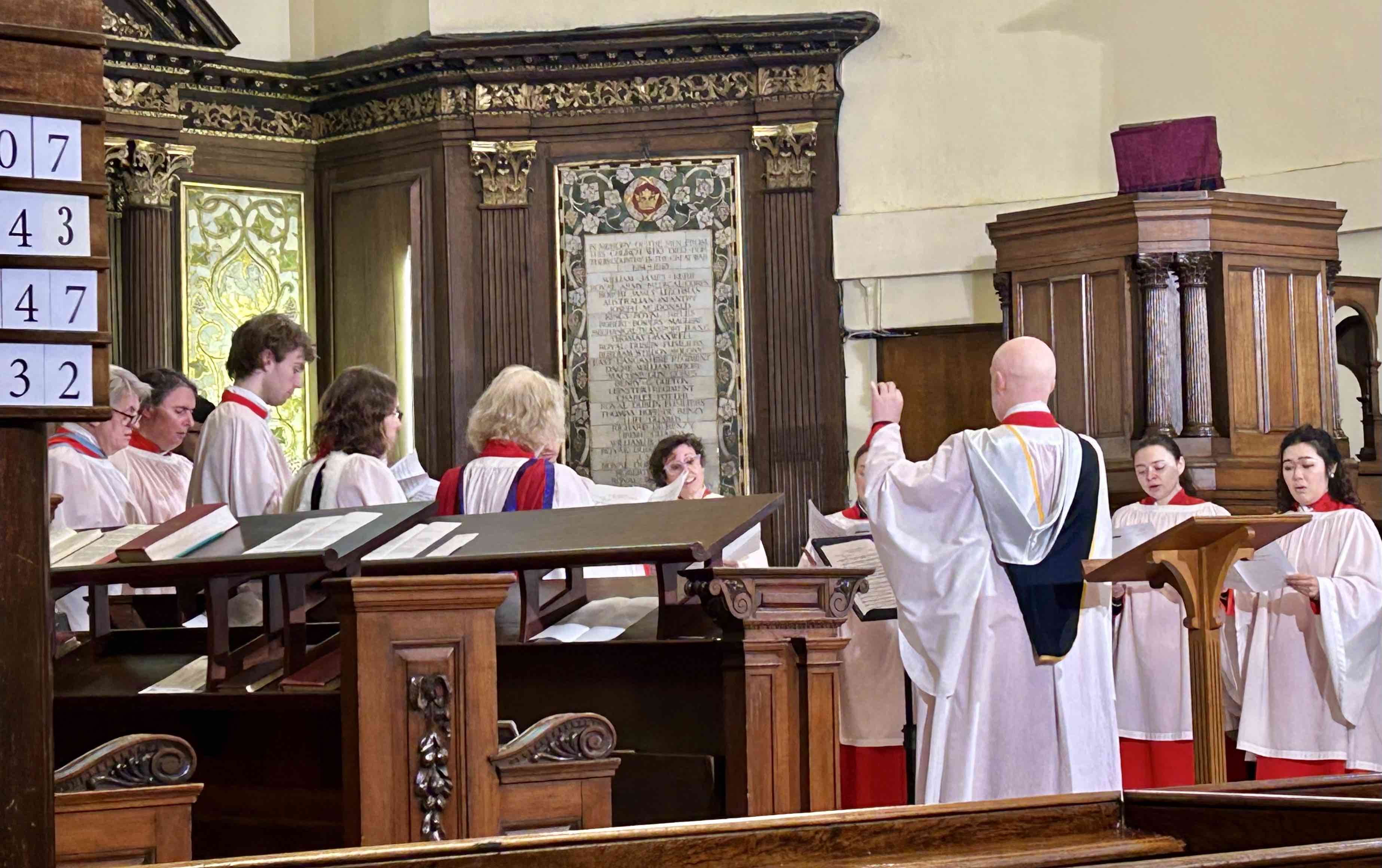 The Choir of St Ann's singing the anthem.