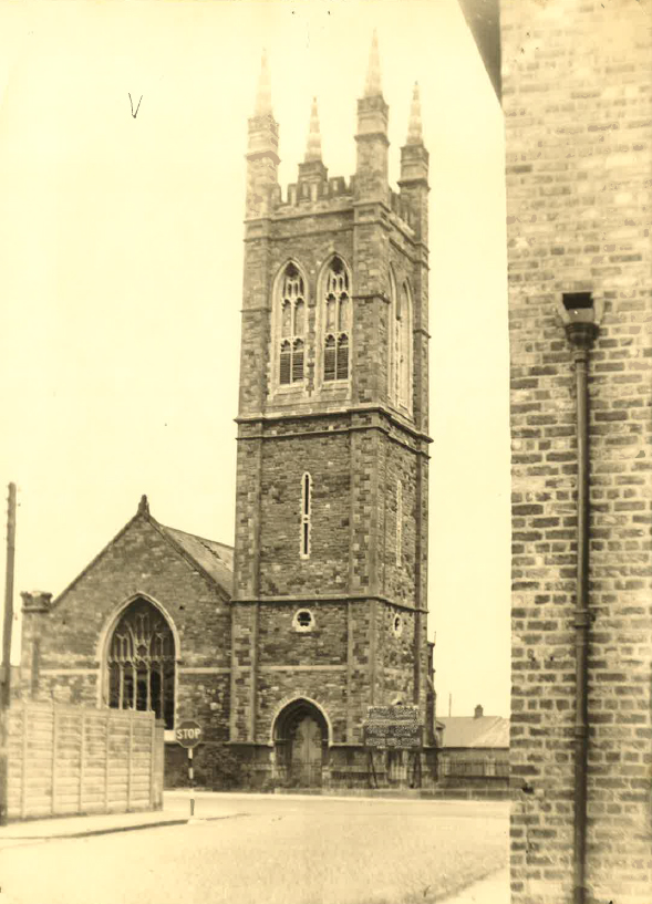 Undated photograph of the church of St Barnabas from the RCB Library Photographic Collection.  (Photo credit: Charles G Glover)