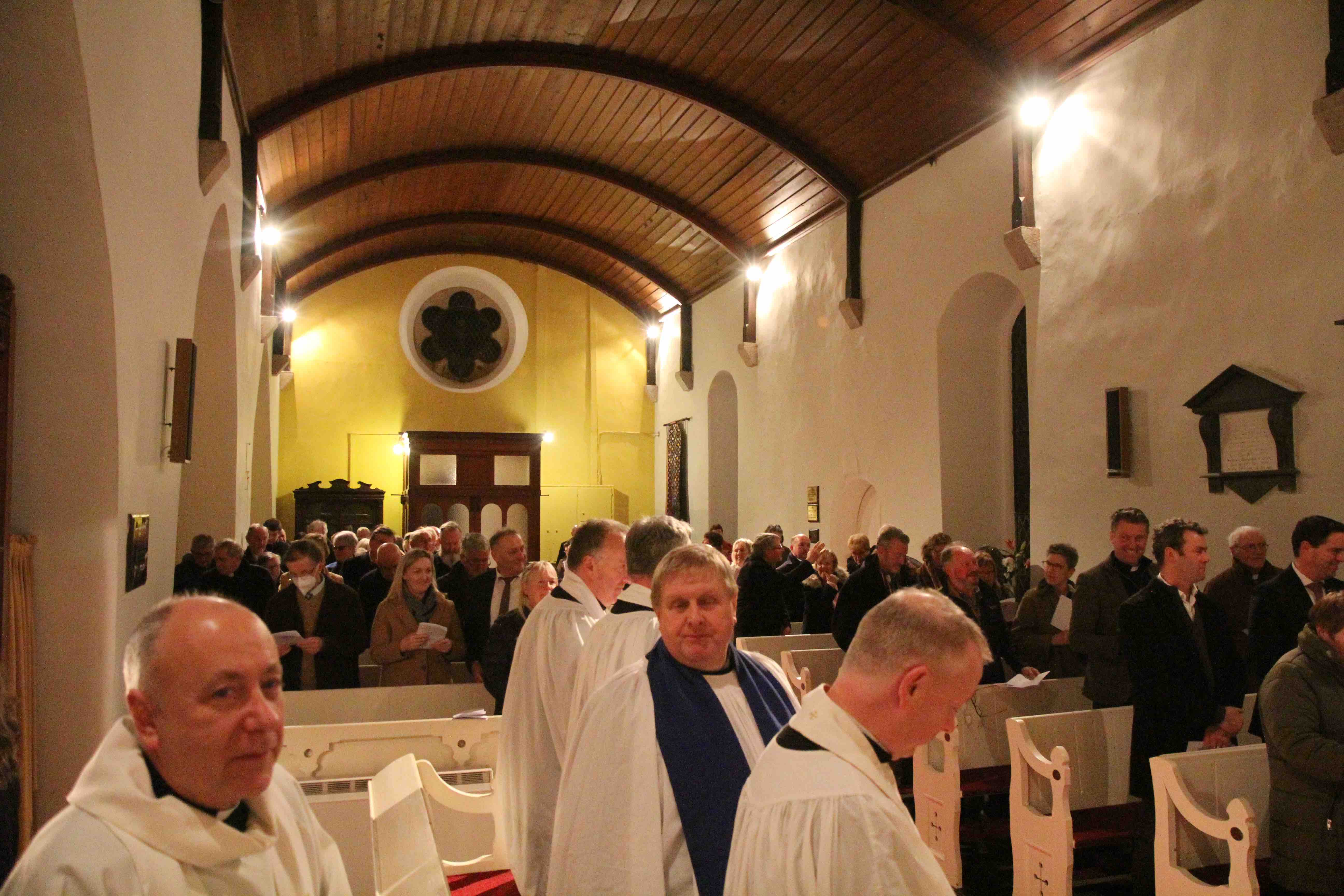 Part of the congregation in St James's Church, Castledermot