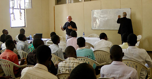 Teaching in Bujumbura Christian University.