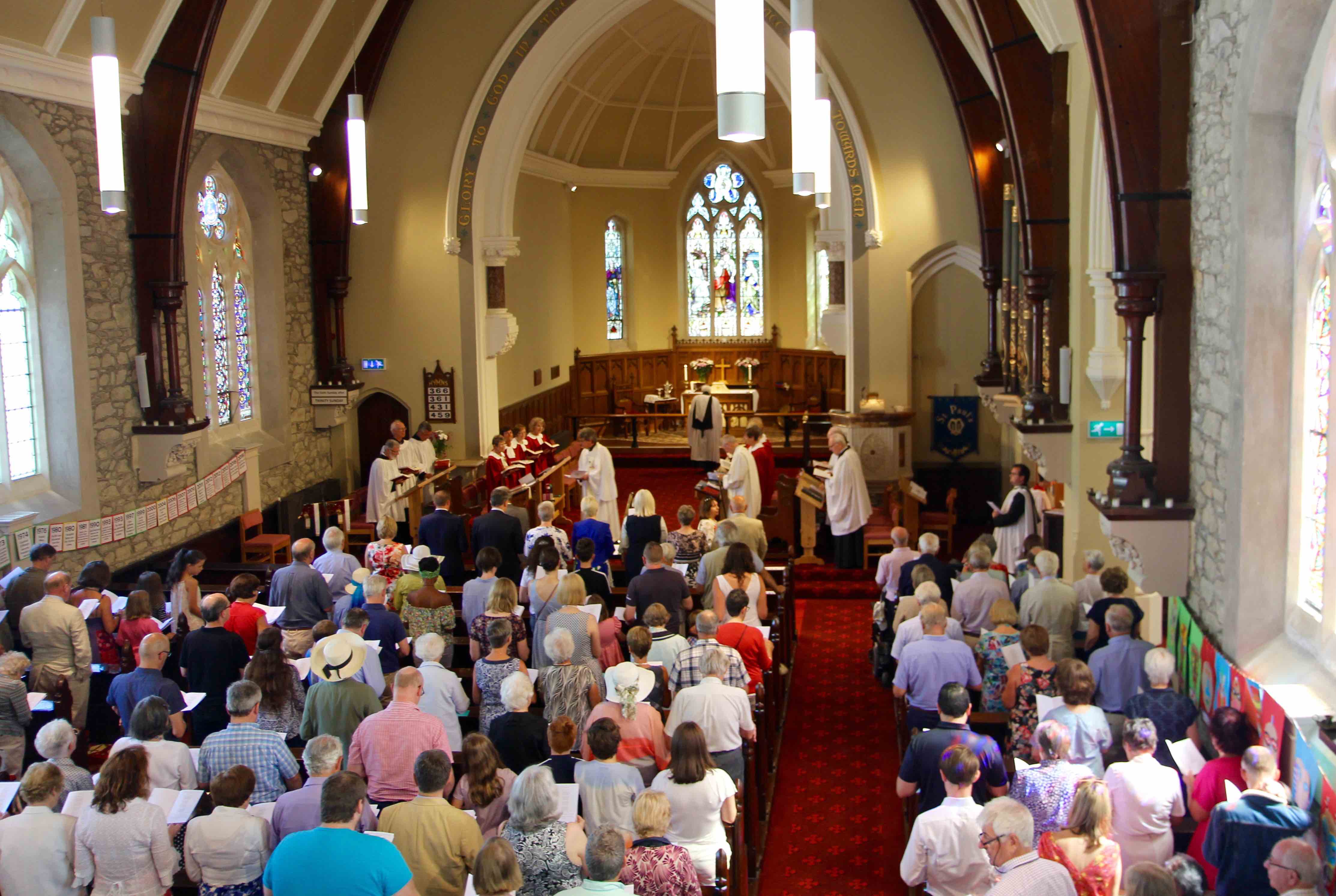 St Paul's Church was full for the service marking its 150th anniversary.