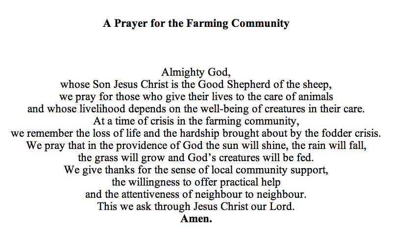 Prayer for the Farming Community