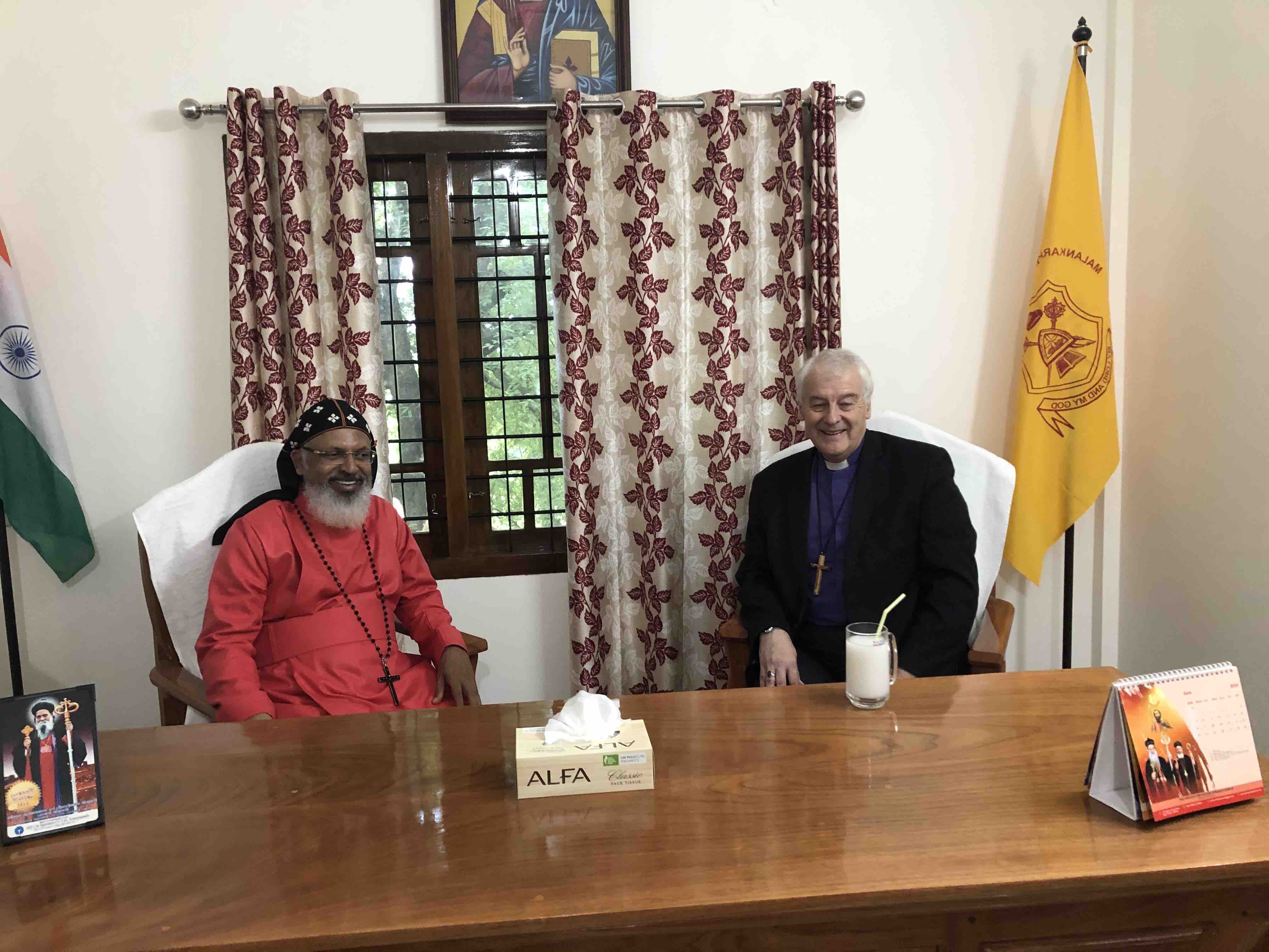 Metropolitan Yuhanon Mar Dioscoros and Archbishop Michael Jackson.