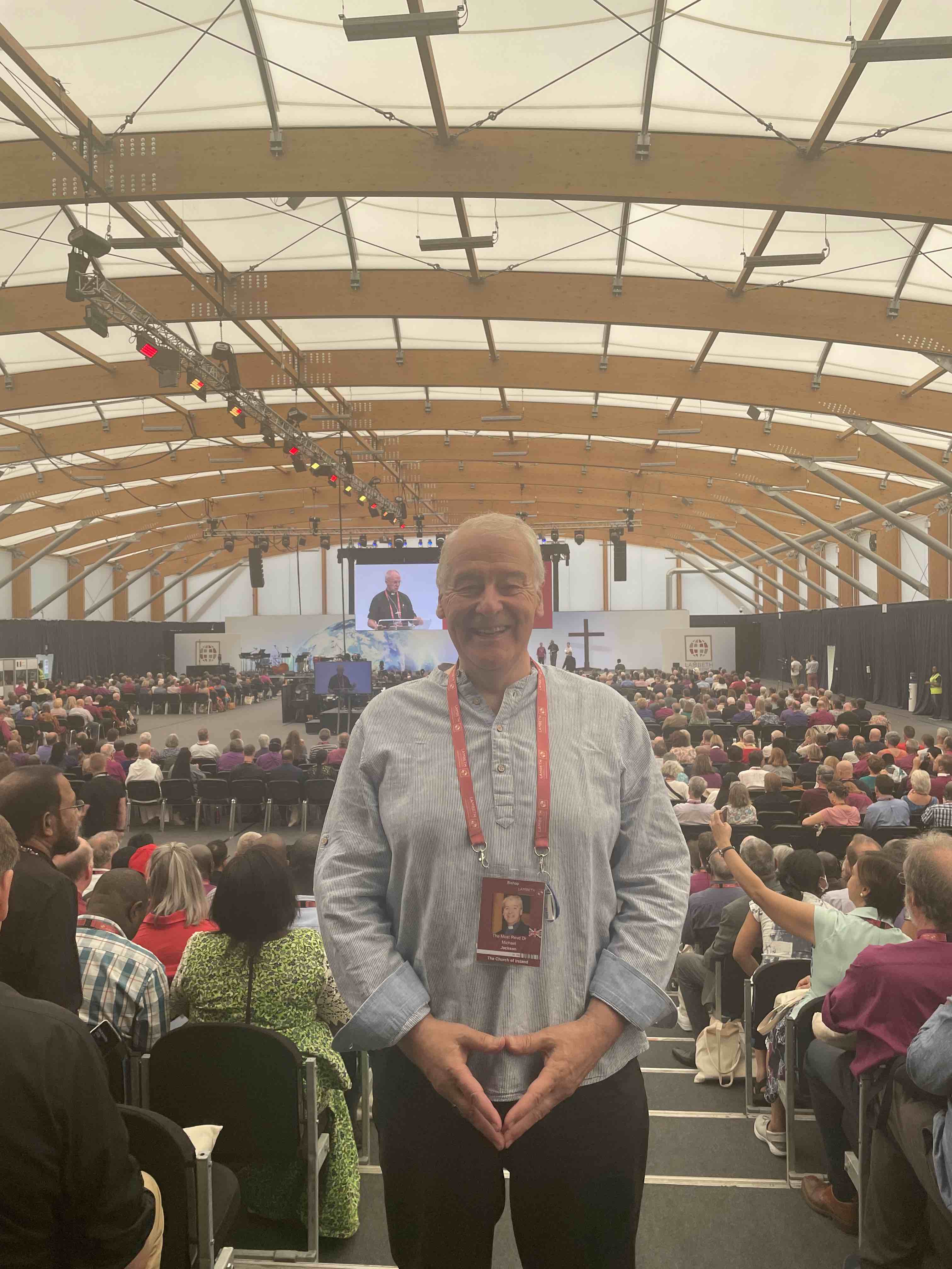 Archbishop Michael Jackson at the opening session of the Lambeth Conference today.